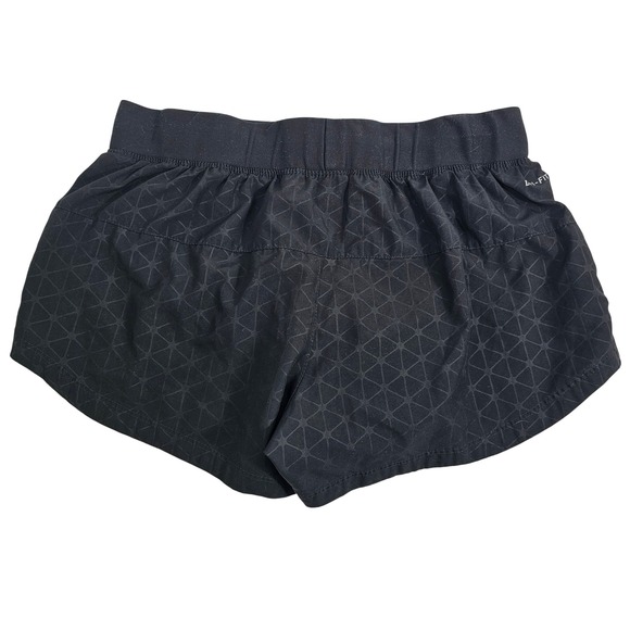 Nike Dri Fit Women's L Running Shorts Black Geometric Print Performance Athletic - Picture 3 of 6